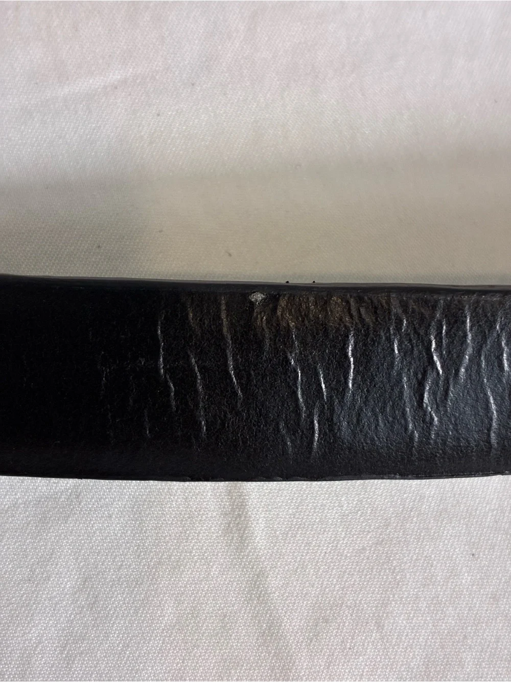 Womens belt 41” long Classic Black Faux Leather with Gold Buckle